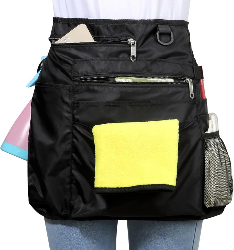 Bafelia Waterproof Cleaning Apron with 8 Pockets,Housekeeping Uniform Supplies,Durable Caddy Costume Work Apron - Image 1